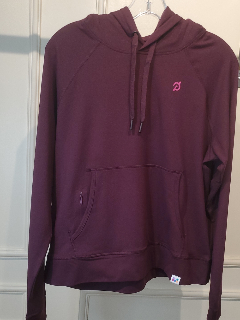NWT Peloton Dream Blend Maroon/Purple Hoodie with Pink Logo Women's Large - Picture 3 of 8